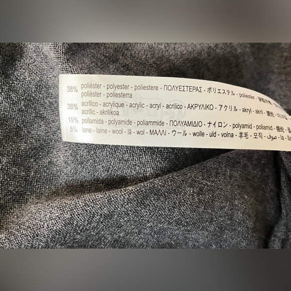 Zara NWT Medium Wool Blend Knit Wrap MIDI Dress Gray V-neck Light Knit - Picture 9 of 9